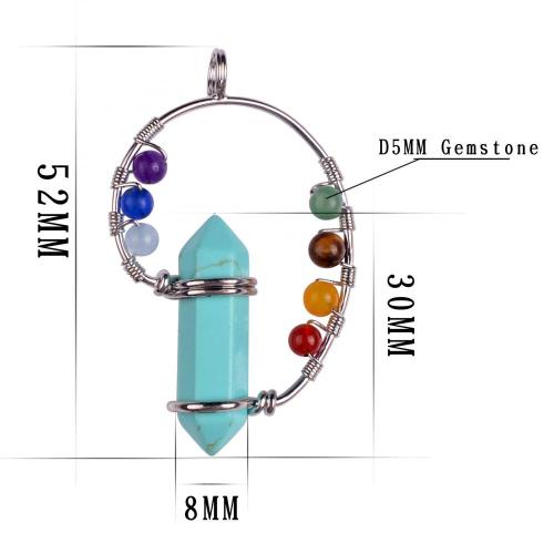 7 Chakra aura therapy Drop Crystal Bell hexagonal Point Stone Pendant and healing crystal roll grinding palm gem meditation jewe