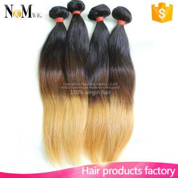 Mew style Silky Straight Wave hair ombre weave hair