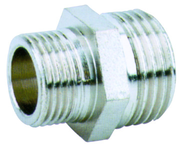 brass straight coupling nickle plated brass fitting
