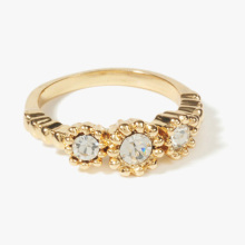 Popularity with synthetic diamond 18k solid gold finger rings for women