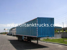 Soft Top Van Semi Trailer , Open Top Van Semi Trailer For Sea Transport With 3 Axle