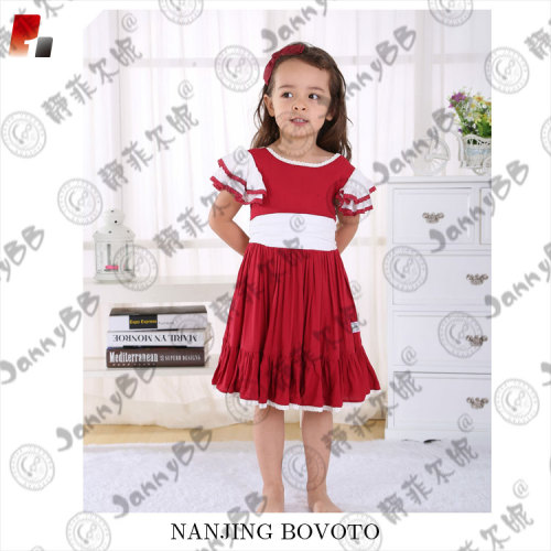 Weihnachtsfest Kleine Kinder Puffy Ärmel Kleid