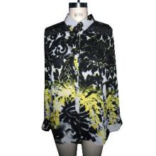 PRINTED GGT SHIRT WITH BEADED YOKE