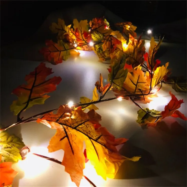 Cozy Warm Autumn Maple Leaf String Lights for Home Decor