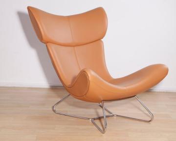 Leather Boconcept Imola lounge Chair and stool