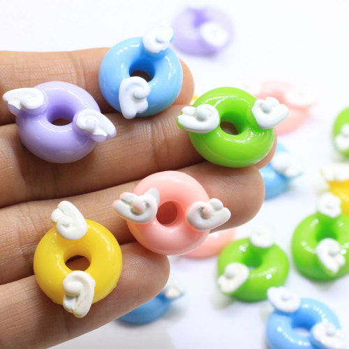 Kawaii Mini aile de bain en forme de perles de résine à dos plat 100 pièces / sac artisanat décor perles jouet bricolage matériel entretoise