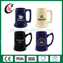 Black and white german ceramic beer mug