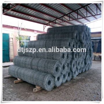 Hot dipped galvanized gabion hexagonal wire netting