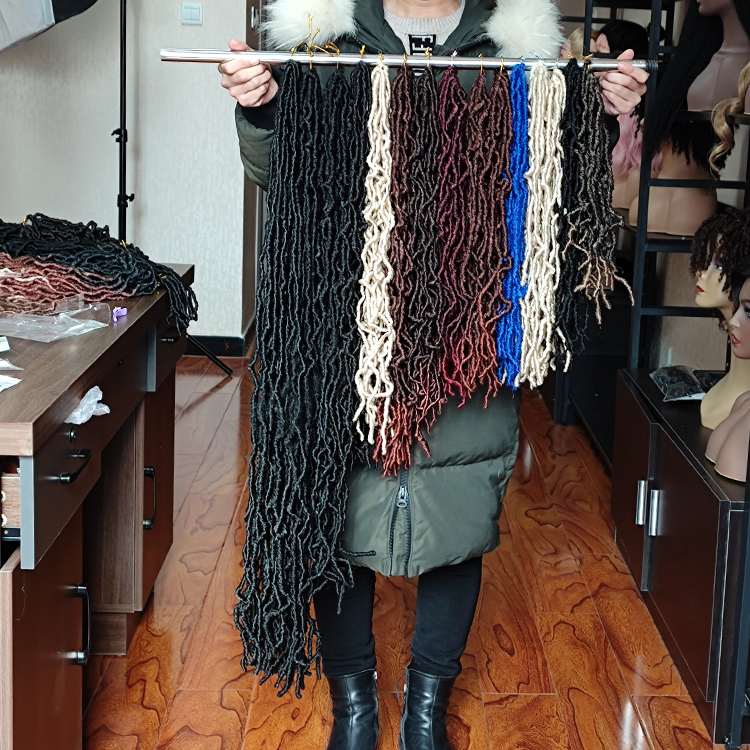 aliexpress Best Nu faux Locs Crochet Hair Most Natural Faux Locs Crochet Braid 100% Premium Fiber Synthetic Hair African Roots