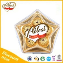 5PC star shape box chocolate/milk chocolate/chocolate coated peanut