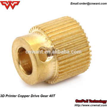 3d printer parts DIY extruder gear 40 teeth copper drive gear