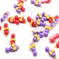 New Charm Beads Stick Shaped Purple Red Major Resin Cabochon 100pcs/bag Handmade Craftwork Decor Beads Charms