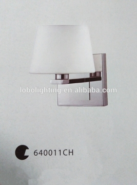 single lamp wall sconce with round white opal glass/lighting wall bracket/lamps and lighting hotels wall brass
