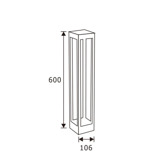 7W Black Aluminum CREE LED Bollard LightofLed Bollard Light 7W