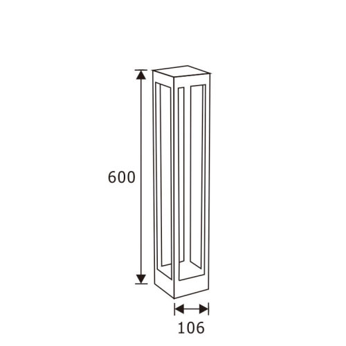 LEDER 7W Black Aluminum CREE LED Bollard Light