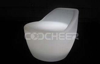 White Plastic Illuminated leisure Led Bar Stools Light Back