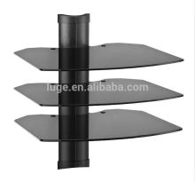 DVD shelf three two platforms, dvd player wall mount shelf, othree platforms DVD shelf with tidying line function