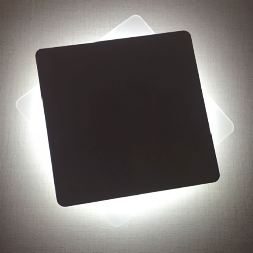 Aluminum black Square box modern indoor wall light