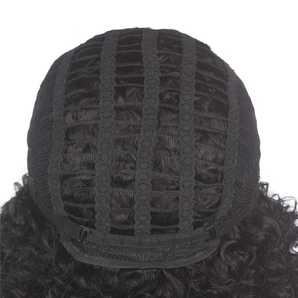 MYZYR's own brand 12-inch heat-resistant curly hair synthetic African wig, cheap high-quality synthetic wig supplier (black)
