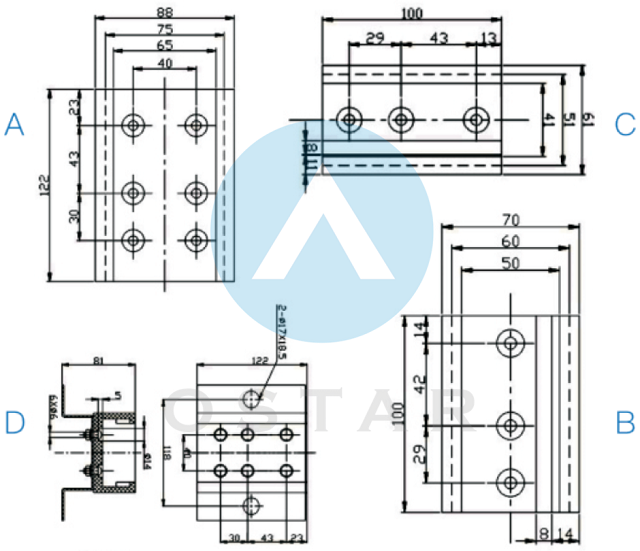 Elevator Travelling Cable Clip Flat Cable Clamp Elevator Parts