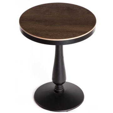 Single Leg Small Round Wooden Restaurant Dining Tables
