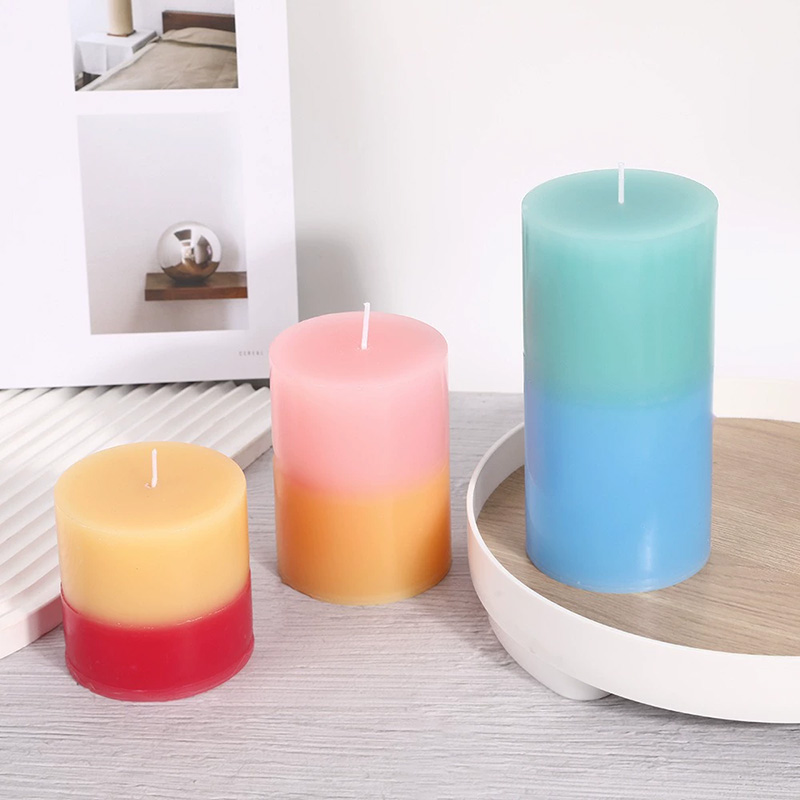 Падвойныя колеры соевыя свечкі 3 цалі -слупы свечкі