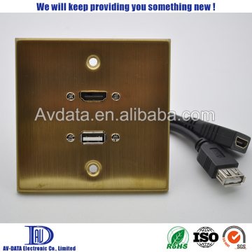 Stainless steel HDMI wall plate wall plate switch and cover up wall plate