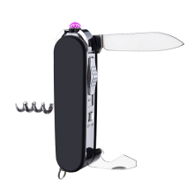 USB Charging Multifunctional Outdoor Travel Portable Knife with Double Arc Lighter