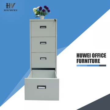 Vertical steel four drawers office archive cabinet