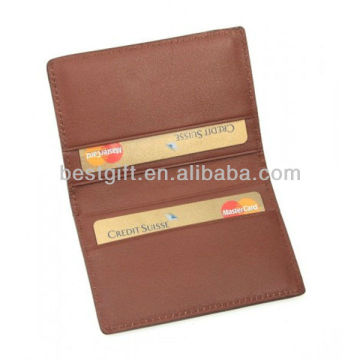 PU leather name card holder, brown leather holder box