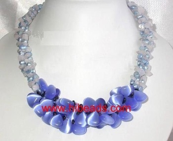 light blue freshwater pearl necklace FPN0150