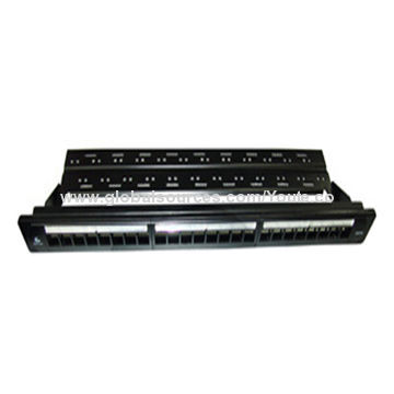 UTP Blank Patch Panel with Back Bar, 24-port