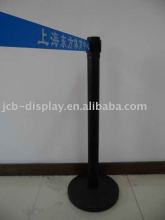 black iron post with blue belt queue barrier(JCB-G02)