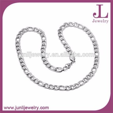 5mm Wide Silver Color Stainless Steel Chain Figaro Link Chain
