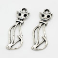 To Hole Alloy Metal Kitten Cat Charms κρεμαστό κόσμημα για DIY βραχιόλι κολιέ κοσμήματα κατασκευή