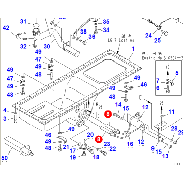 Suku cadang Komatsu asli PC1250-7 pemanas 600-815-9340