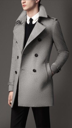 2014 Latest Style Formal Occasion Slim Fit Mens Cashmere Wool Overcoat Fabric