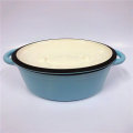 Blue Cast-Iron Oval Casserole