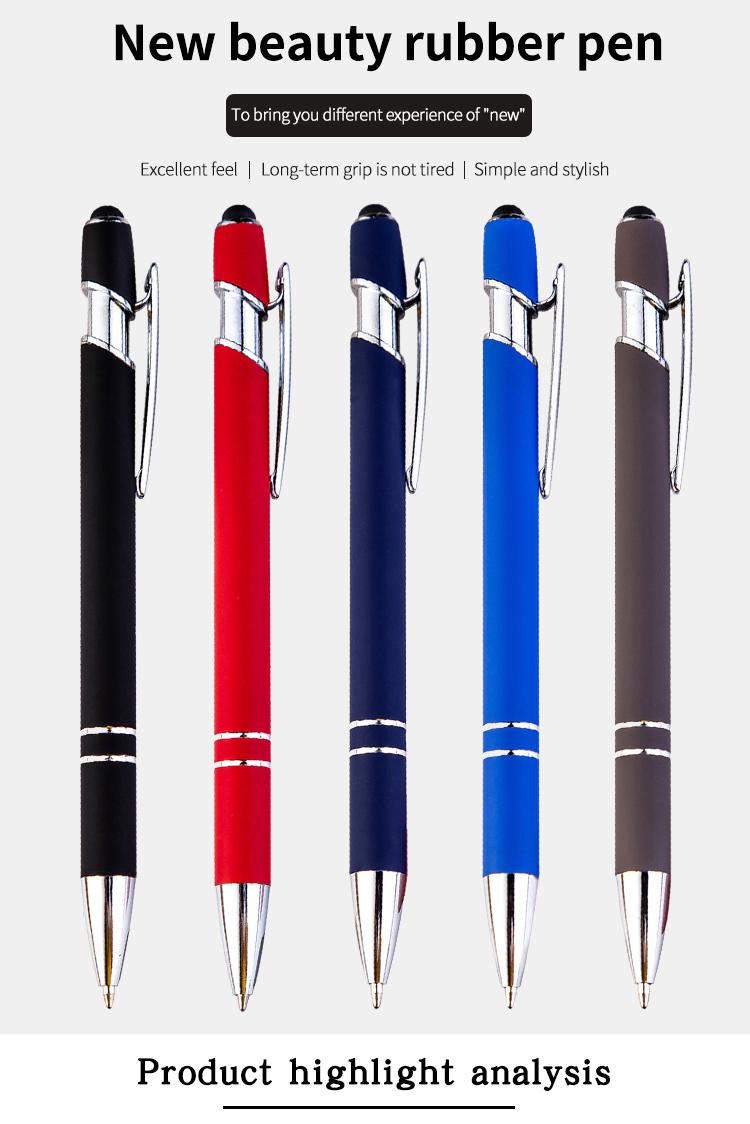 Hot selling promotional pen custom logo ball pen stylus metal pen with custom logo