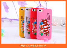 3d Cartoon Milk Chocolate Bean M&M case Figur Bean with Fragrance Silicone Case for Iphone 5/5S,3d M&M's bean case for iphone 5