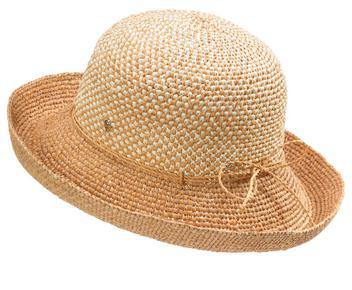Bayanlar zarif örgü yün Palm Beach ile şapka bicolor