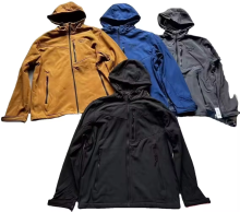 Men's Zipper Softshell Hooded Jacket - Outdoor Apparel Stock