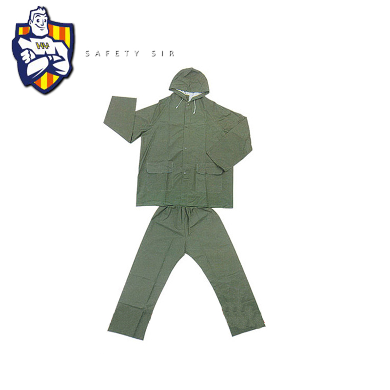 PVC Rain coat, high quality with reflective tapes, Fluorescent yellow and orange can be customized CE Standard