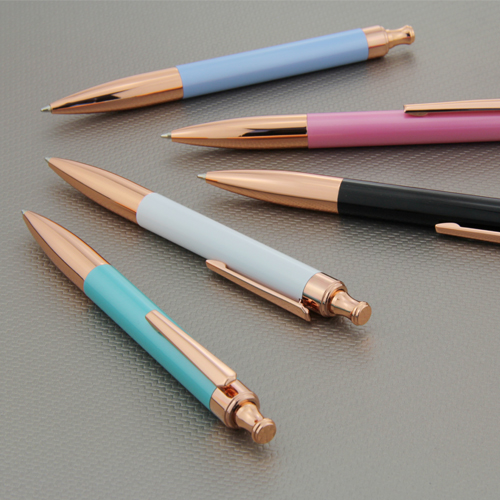 rosy gold click metal pen (2)