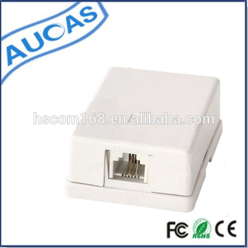 Modular Surface Dual Jack / RJ11 Surface Single Phone Jack / surface mount telephone jack