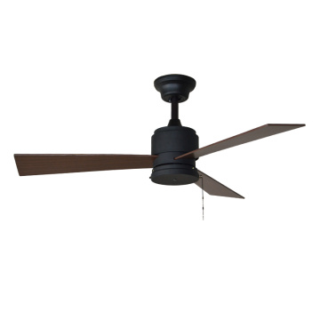 LEDER Ventilatore da soffitto in rattan nero