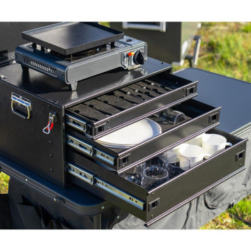 Portable Camping Kitchen with Utensils - Popular Mobile Camping Kitchen Solution