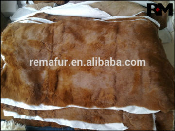 Tanned real rabbit fur blankets for garment