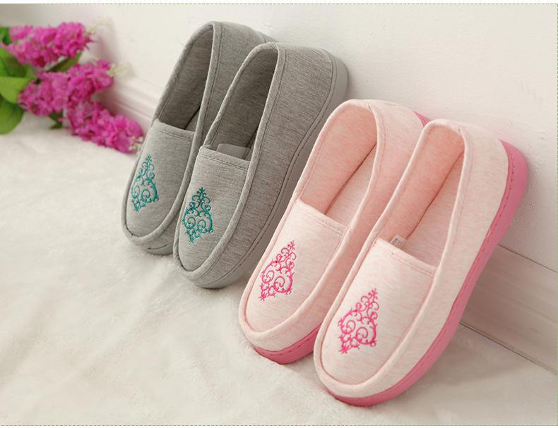 Spring and autumn new bag heel waterproof non-slip embroidered confinement shoes