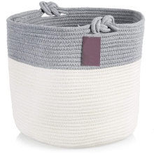 Customizable Large Cotton Rope Laundry Storage Basket